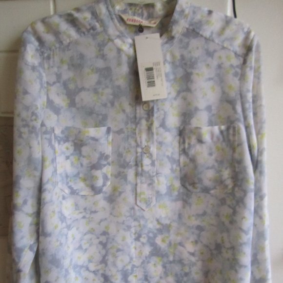 Rebecca Taylor - Blouse Manches Longues En Soie Noir Floral - Taille 2 - Neuf Avec étiquettes